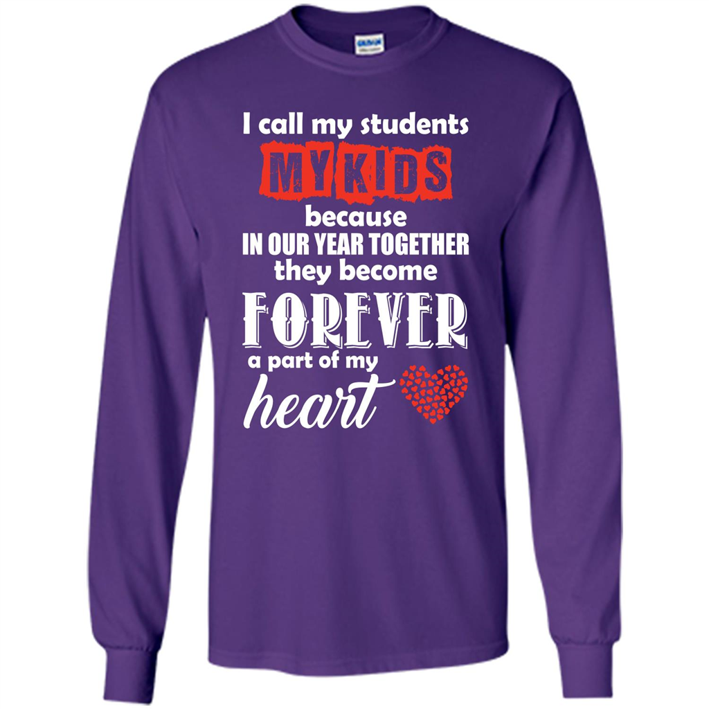 Teacher T-shirt I Call My Students My Kids T-shirt Purple