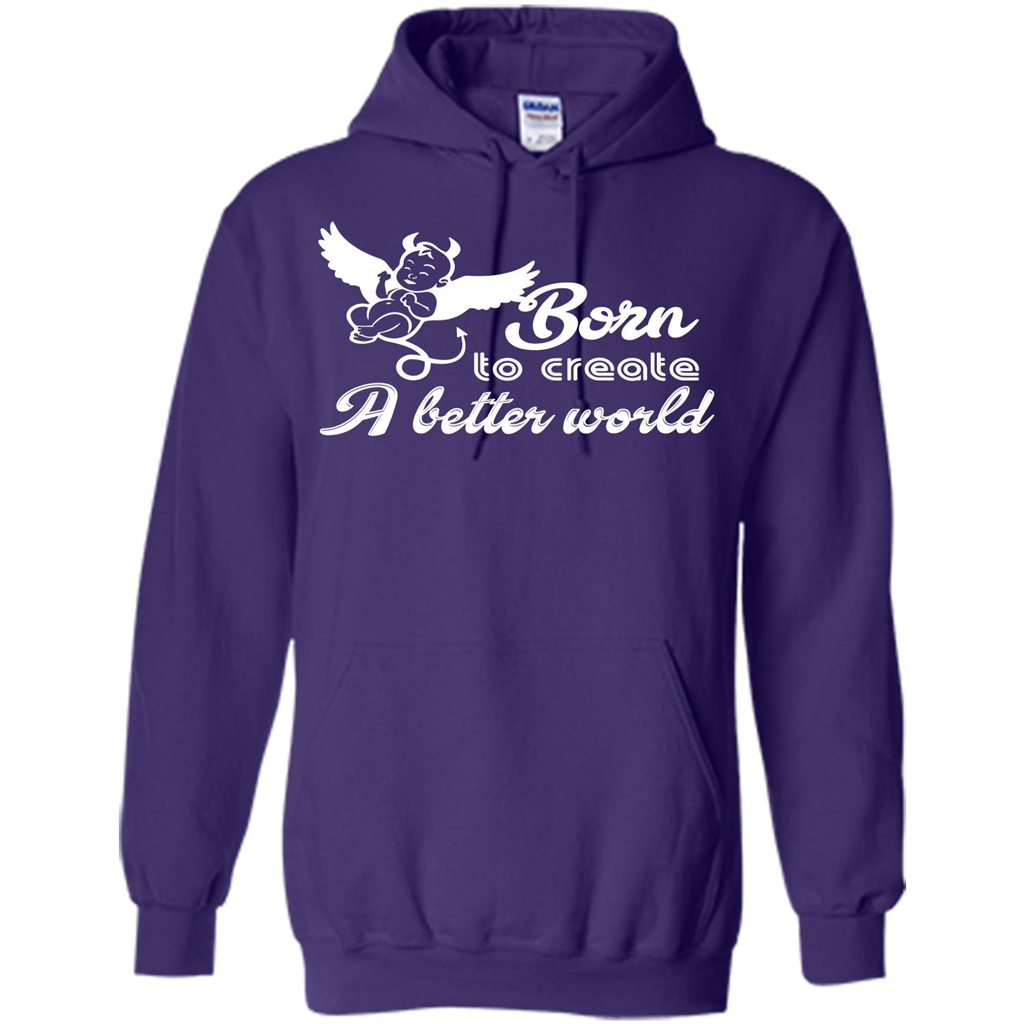 Baby T-shirt Born To Create A better World T-shirt Purple