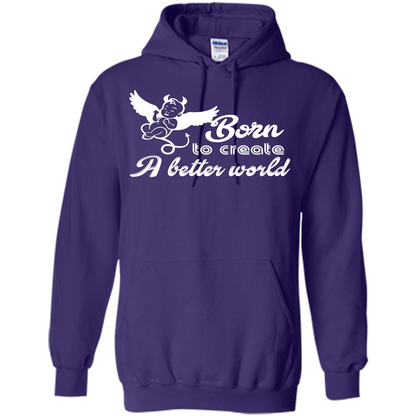 Baby T-shirt Born To Create A better World T-shirt Purple