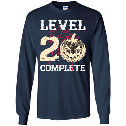 Halloween T-shirt Level 20 Complete Navy
