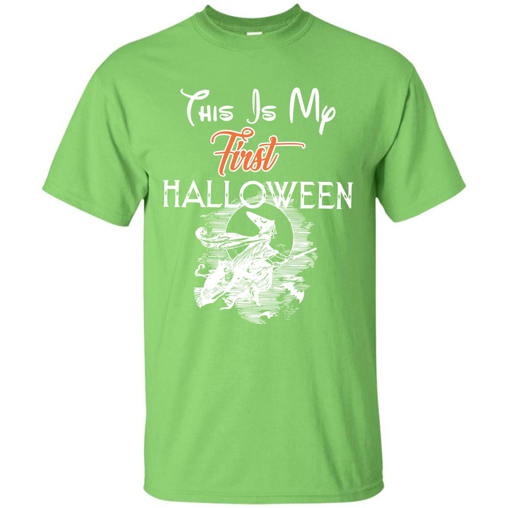 Halloween T-shirt This Is My First Halloween Lime