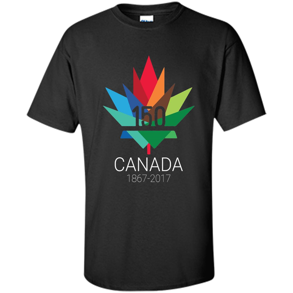 Canada 150 Years - Maple Leaf T-Shirt Black