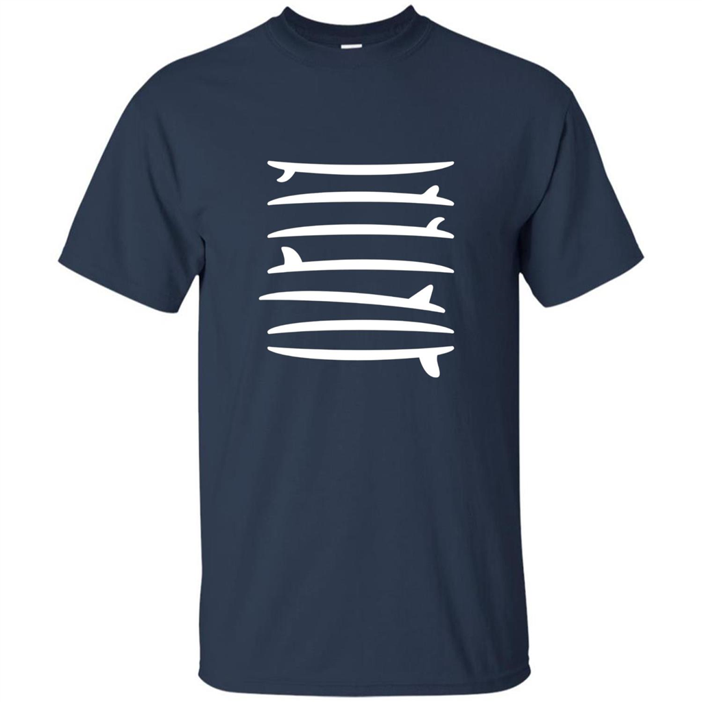 Surfing T-shirt The Longboard Single Fin Surfer T-shirt Navy