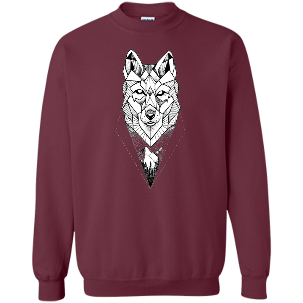 Wolf Moon Mountain Dreamcatcher Bohemian Spirit T-shirt Maroon
