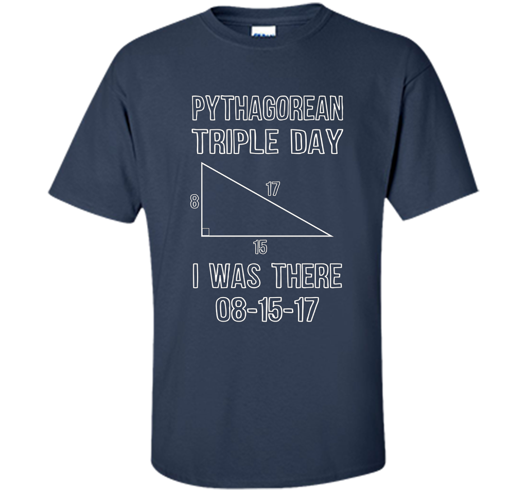 Pythagorean Triple Day 2017 8-15-17 Geeky T-shirt Navy