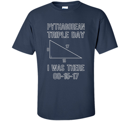 Pythagorean Triple Day 2017 8-15-17 Geeky T-shirt Navy