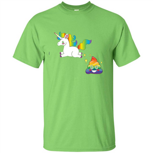 Unicorn Rainbow Poop Funny Cute Emojis T-shirt