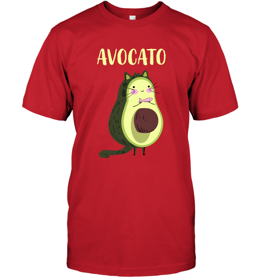 Avocato Avocado Cat Kitten Shirt T-Shirt T-Shirt Red