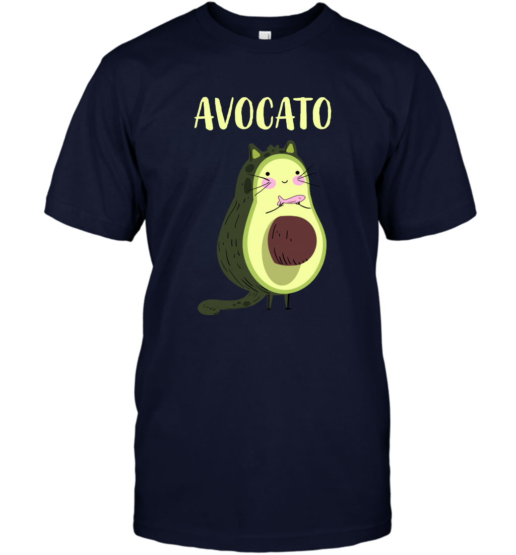 Avocato Avocado Cat Kitten Shirt T-Shirt T-Shirt Navy
