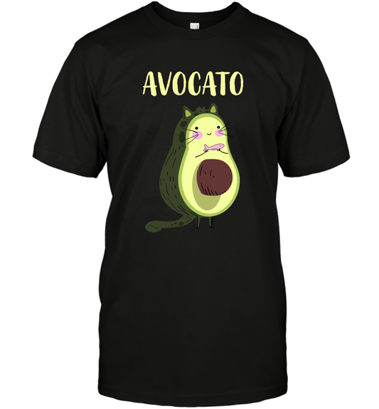 Avocato Avocado Cat Kitten Shirt T-Shirt T-Shirt Black