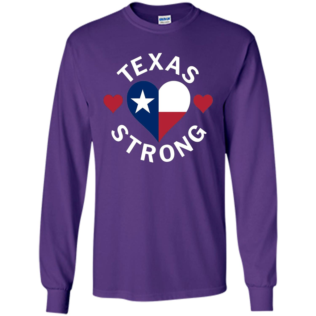 Texas Strong Hurricane Harvey Heart 2017 T-shirt Purple