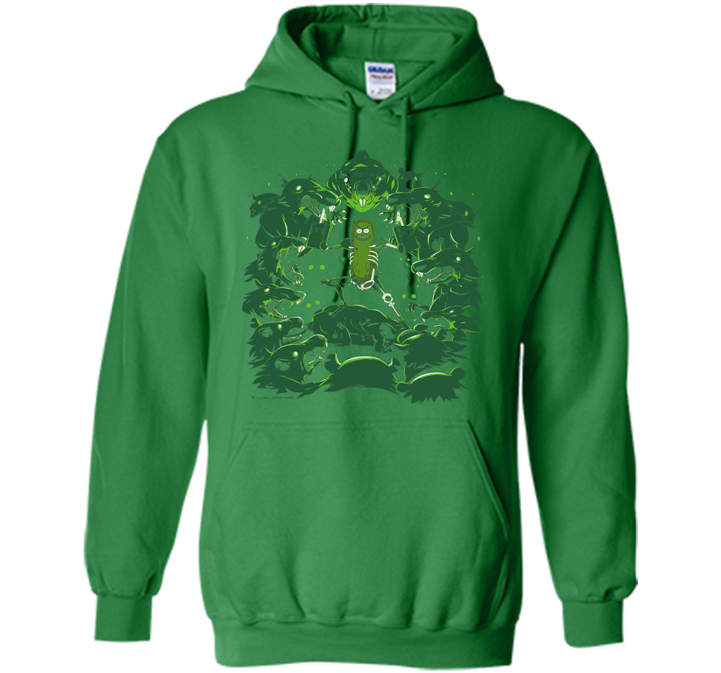 Pickle Rick Vs The Rats T-shirt Irish Green