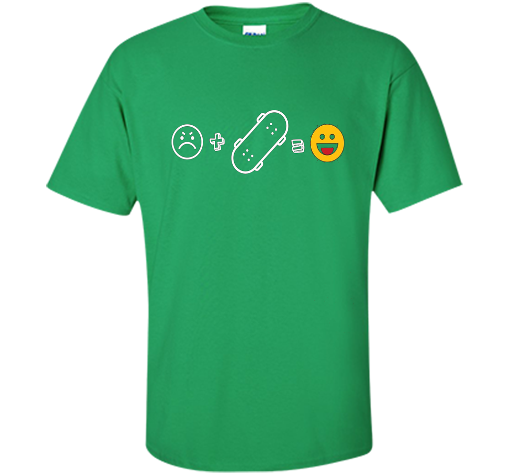 Sad Face But Add Skateboard than very Fun Gift T Shirt shirt Irish Green