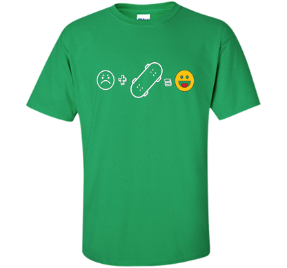 Sad Face But Add Skateboard than very Fun Gift T Shirt shirt Irish Green