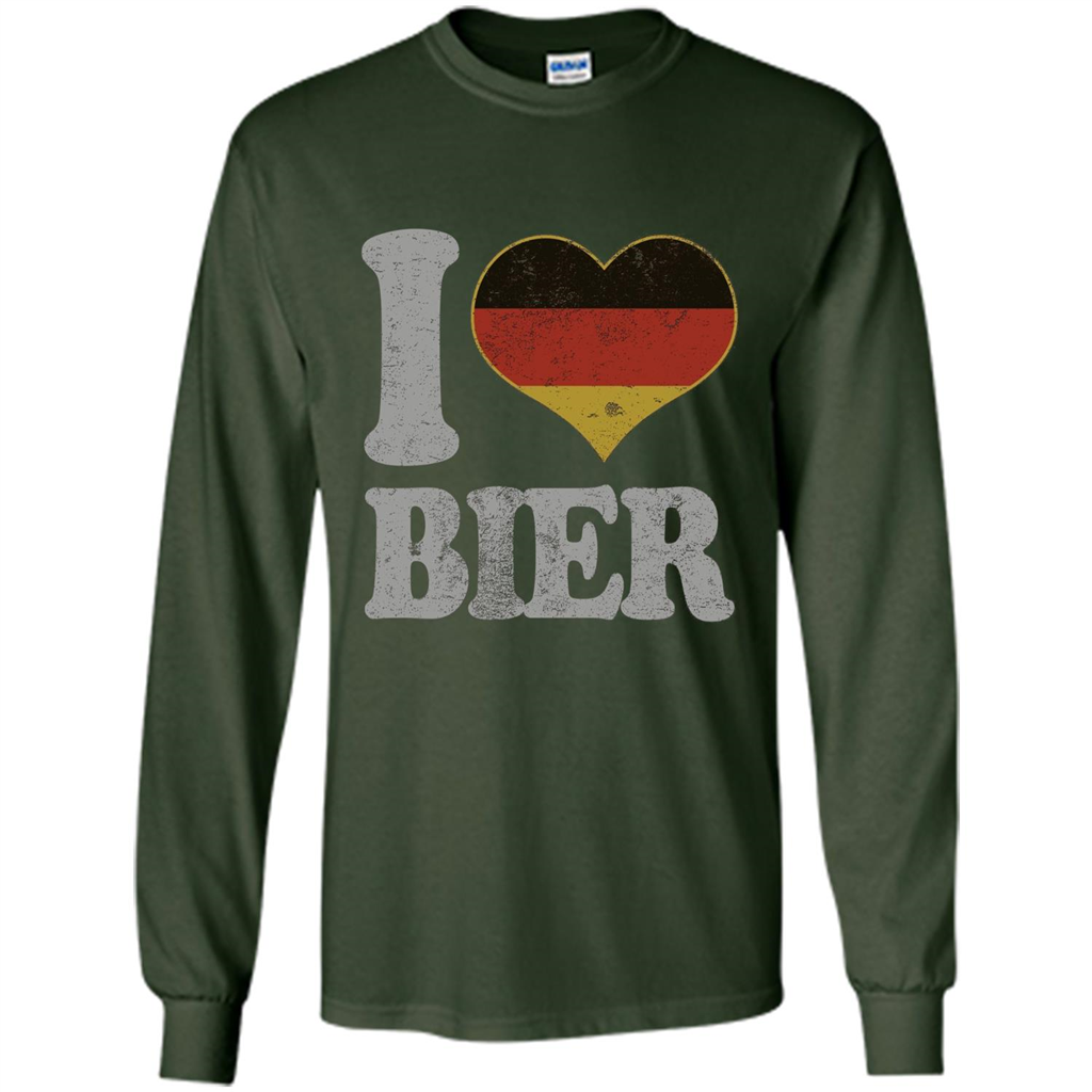 Oktoberfest T Shirt Germany Drinking Beer I Love Bier T-shirt Forest Green