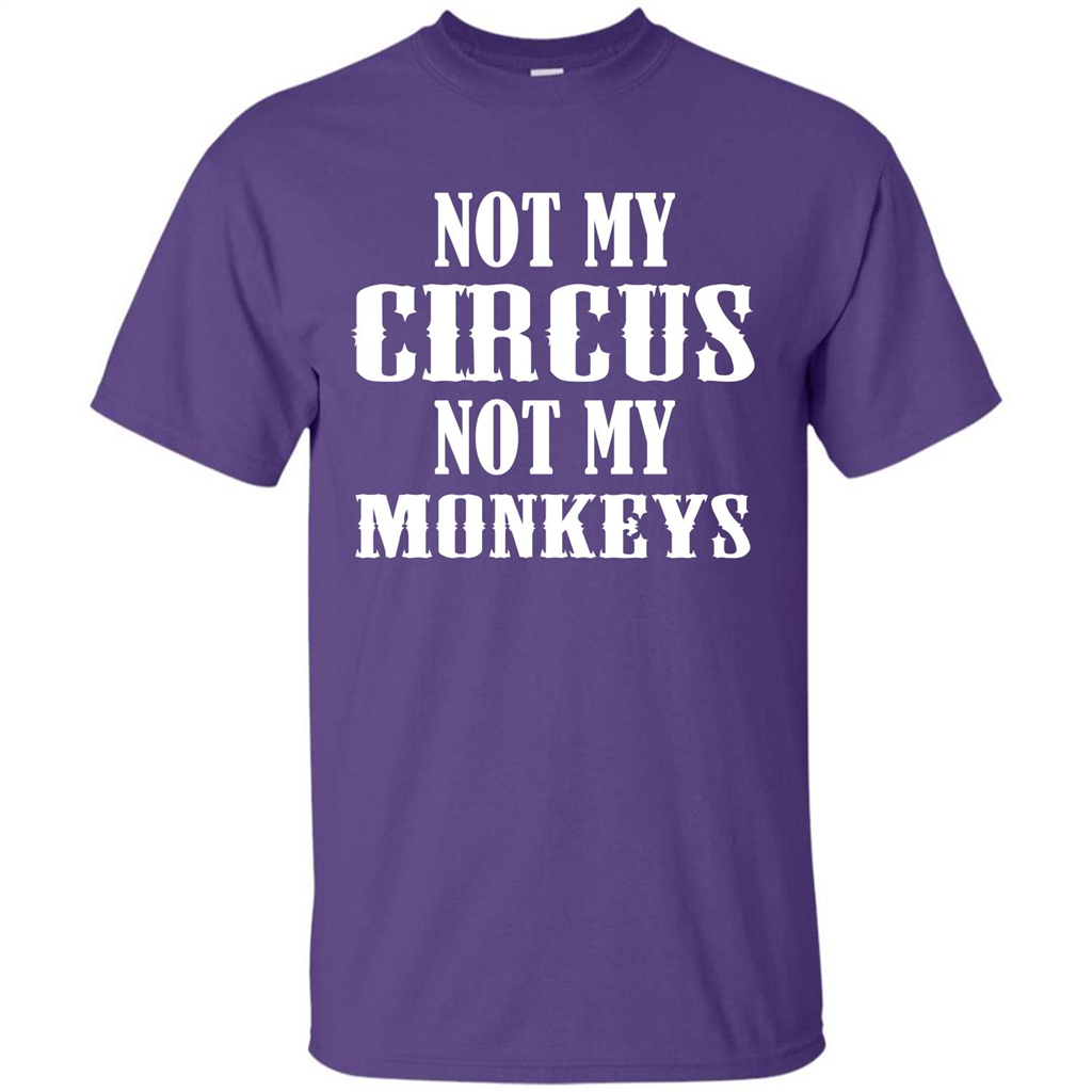 Monkey T-shirt Not My Circus Not My Monkeys T-shirt Purple
