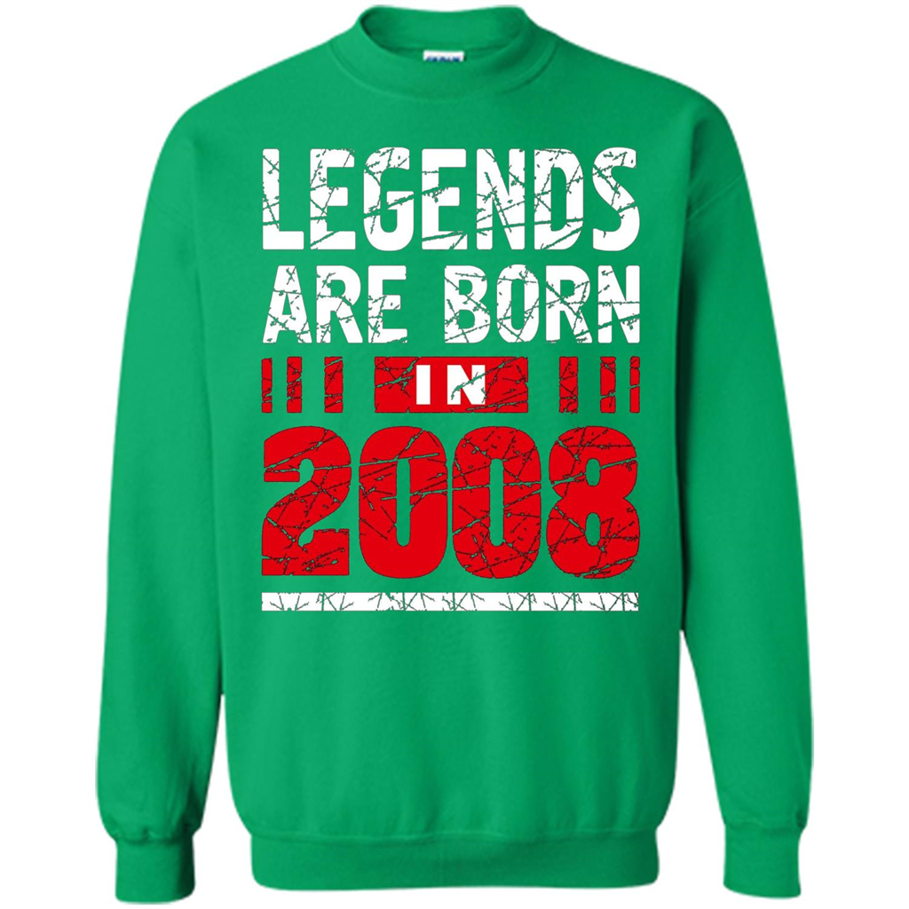 Birthday Gift T-shirt Legends Are Born In 2008 T-shirt Irish Green