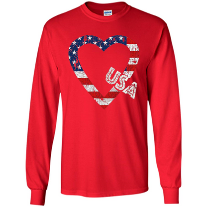 Independence Day T-shirt Love USA Red