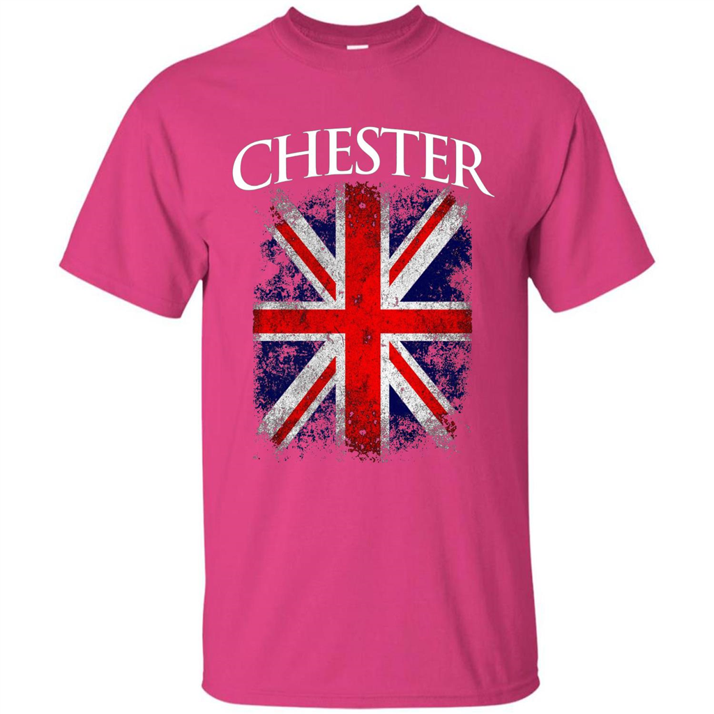 Chester England British Flag T-shirt Heliconia