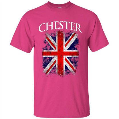 Chester England British Flag T-shirt Heliconia