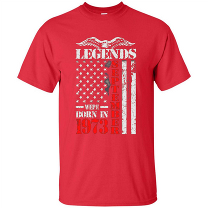 Legends Were Born In September 1973 T-shirt Red