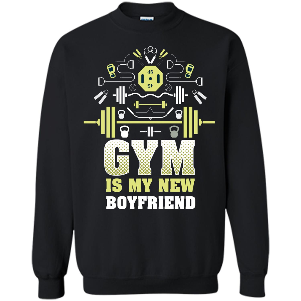 Gym Girl T-shirt Gym Is My New Boyfriend Black