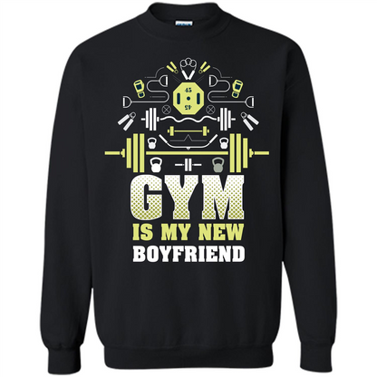 Gym Girl T-shirt Gym Is My New Boyfriend Black