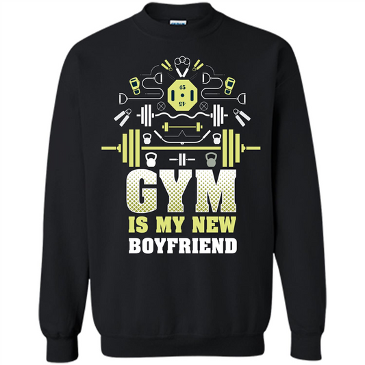 Gym Girl T-shirt Gym Is My New Boyfriend Black