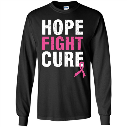 Breast Cancer Awareness T-shirt Hope Fight Cure Black