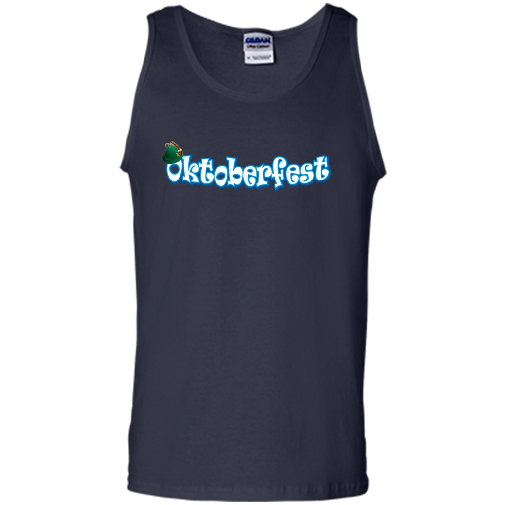 Oktoberfest Tyrolean Hat German T-Shirt Navy