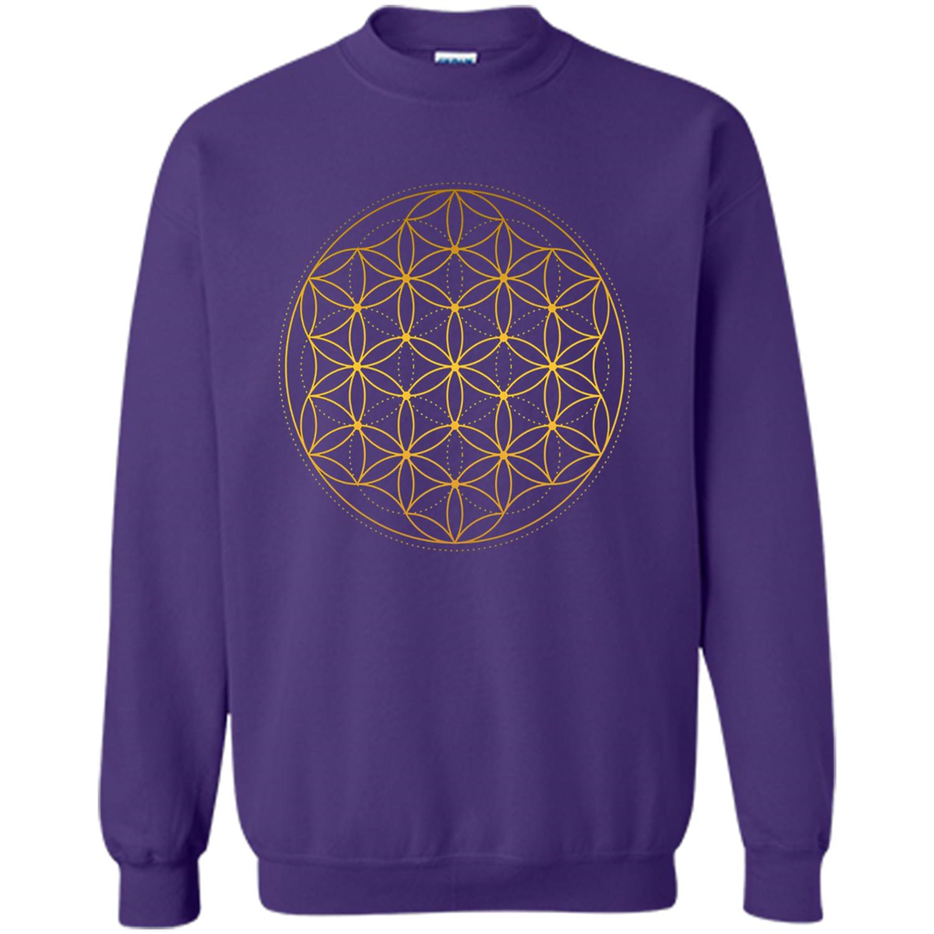 Beautiful Gold Sacred Geometry T-shirt Orange