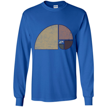 Distressed Geometric Fibonacci Spiral T-sihrt Royal