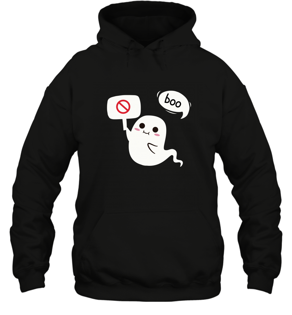 Boo Pink Shirt Hoodie Hoodie Black