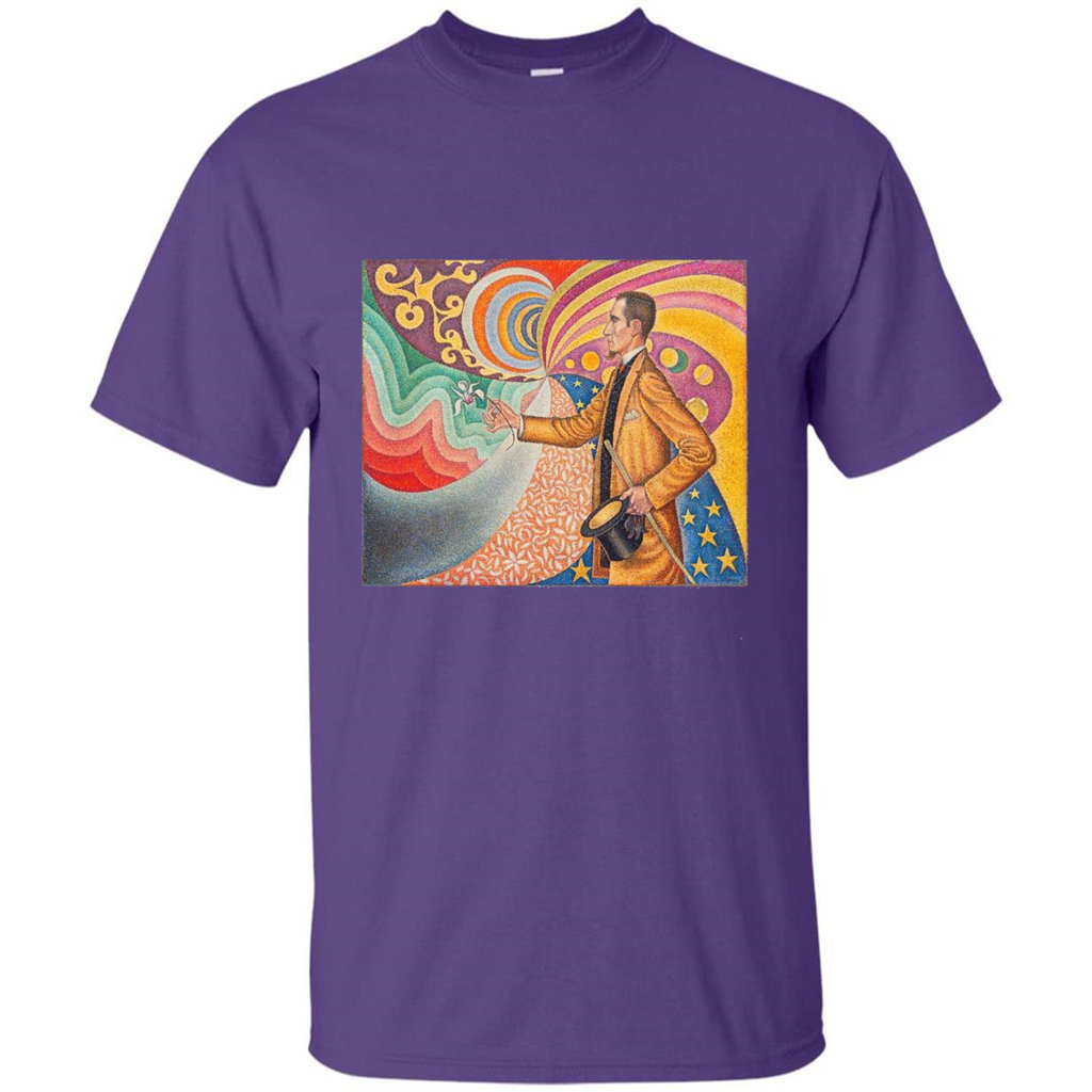 Portrait of Felix Feneon by Paul Signac T-shirt Purple