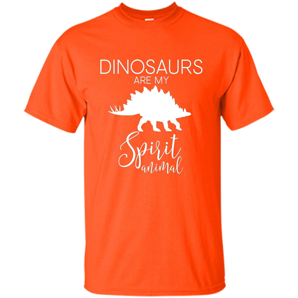 Dinosaur T-Shirt Dinosaurs Are My Spirit Animal Orange