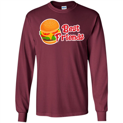 Hamburger T-shirt Best Friends T-shirt Maroon