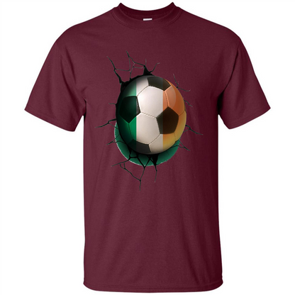 Ireland Football Soccer T-shirt Maroon