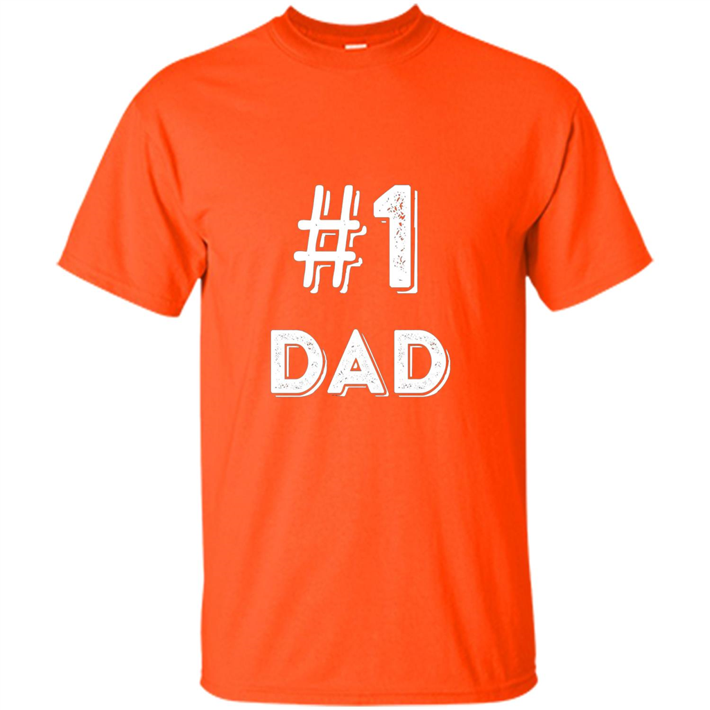 Fathers Day T-shirt Dad No.1 T-shirt Orange