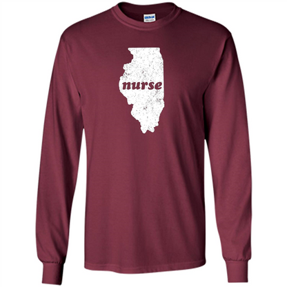 Nursing T-shirt Nurse Graduation Illinois T-shirt Maroon