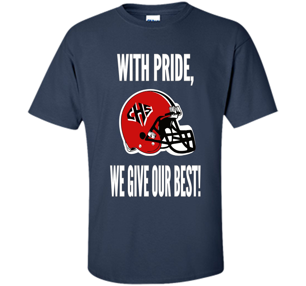 Syrupmaker, With Pride We Give Our Best! T-Shirt shirt Navy