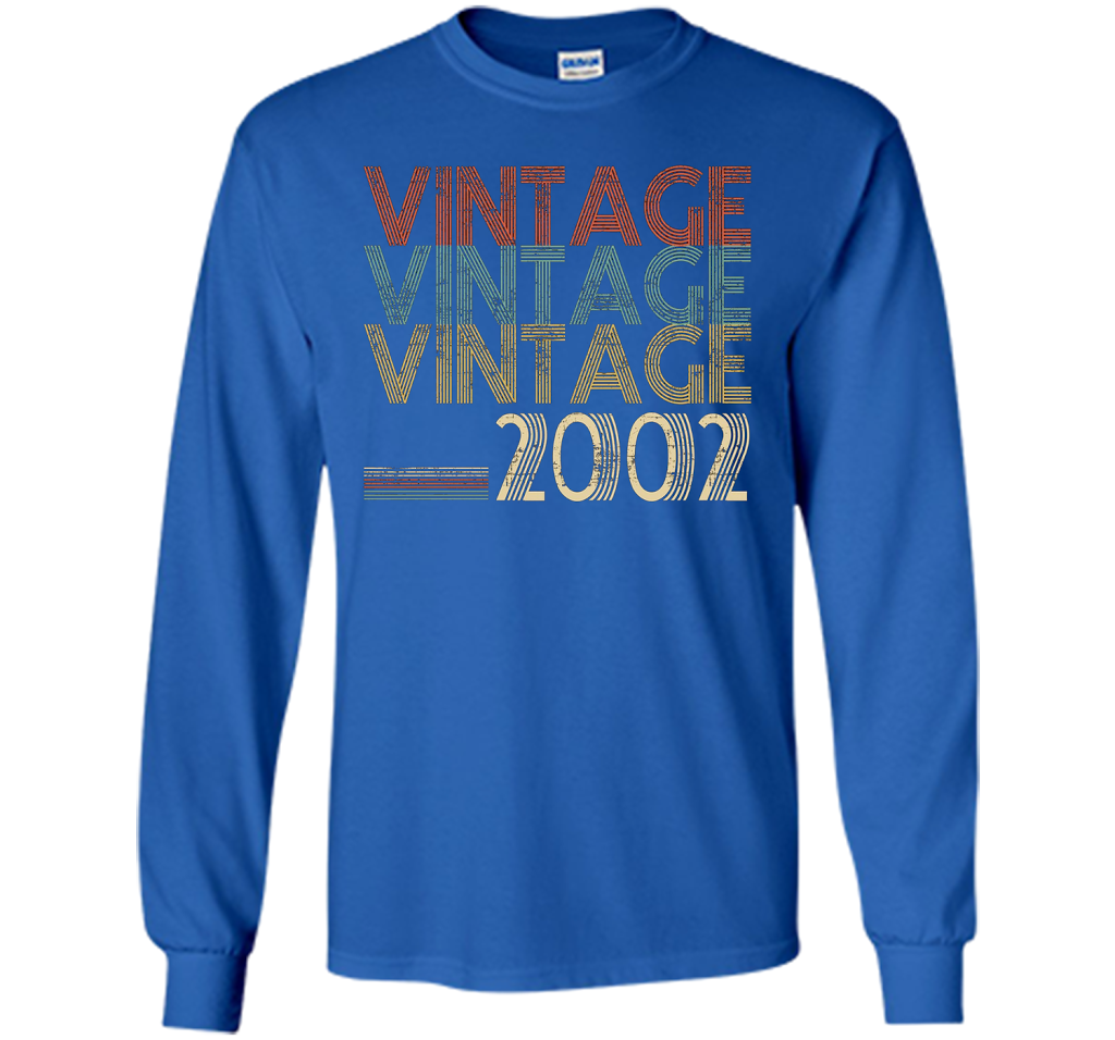 Retro Classic Vintage 2002 - 15th Gift 15 Yrs Years Old cool shirt Royal