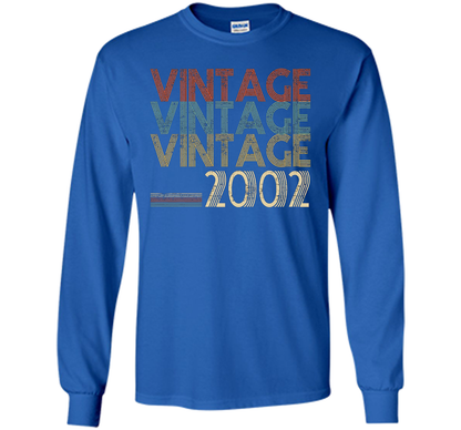 Retro Classic Vintage 2002 - 15th Gift 15 Yrs Years Old cool shirt Royal