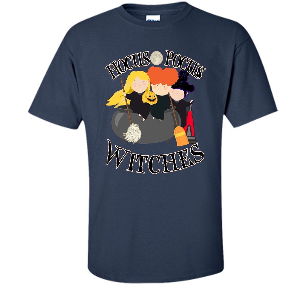 Hocus Pocus Witches Full Moon Cute Halloween October Shirt shirt Navy