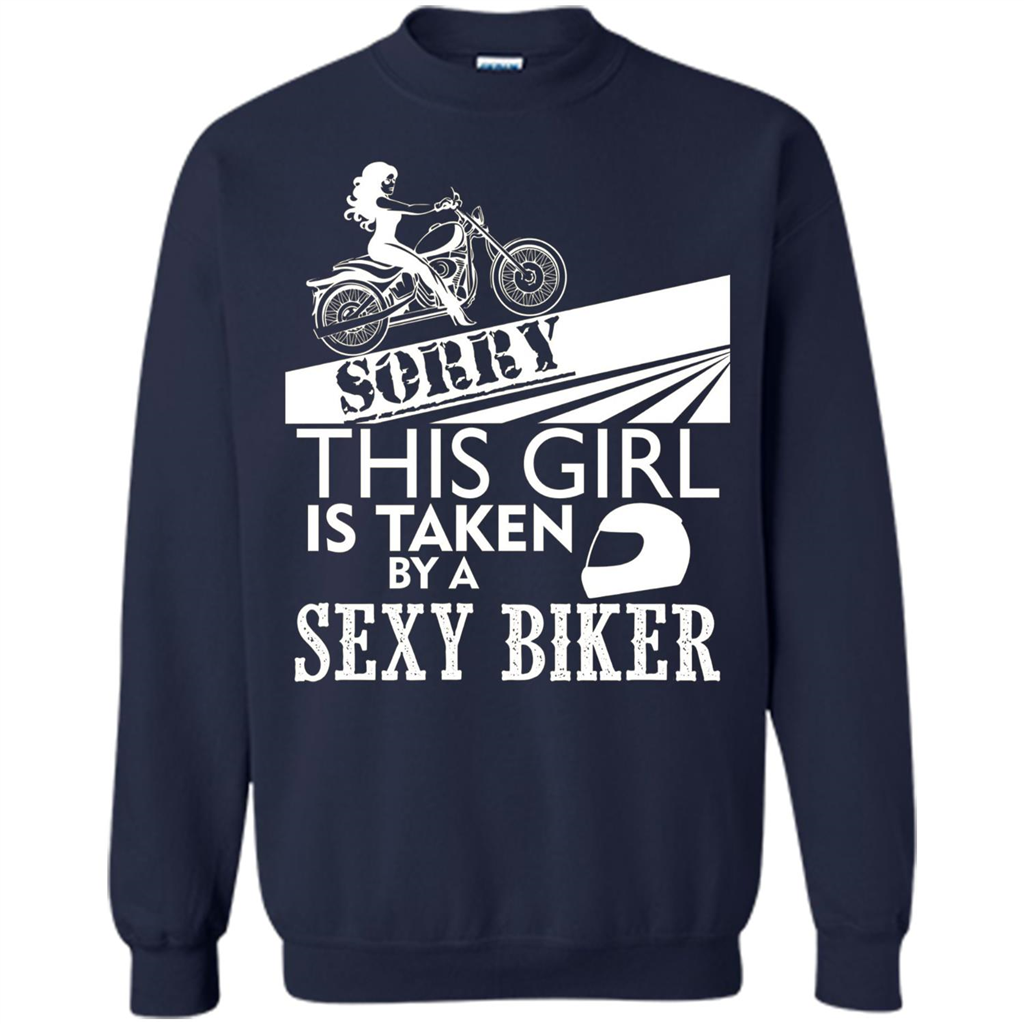 Funny Biker T-shirt This Girl Is Taken By A Biker T-shirt Navy