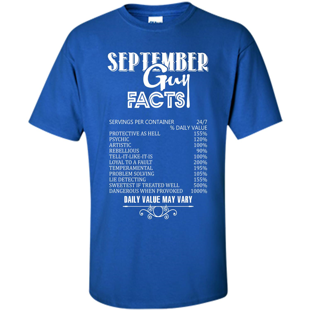 September Guy Facts T-shirt Royal