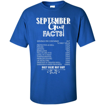 September Guy Facts T-shirt Royal
