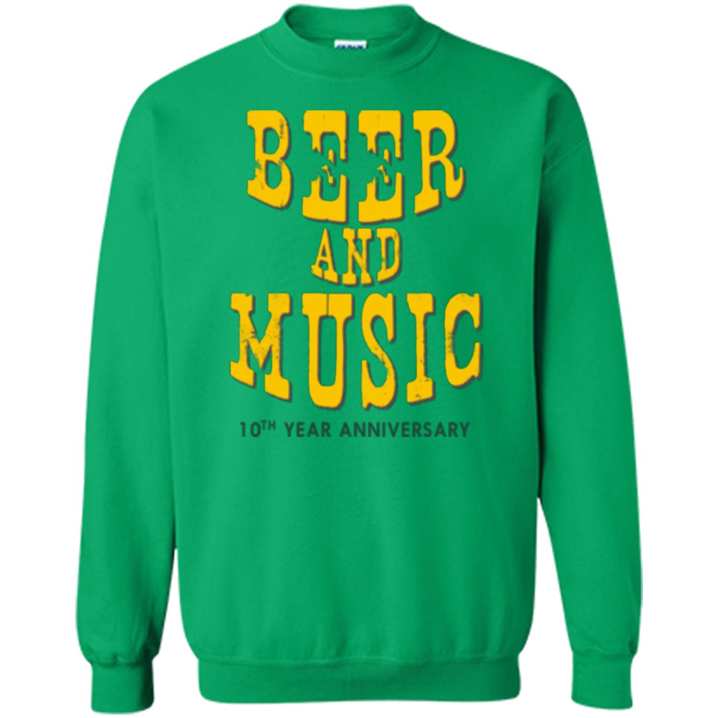 Beer And Music 10th Year Anniversary T-shirt Irish Green