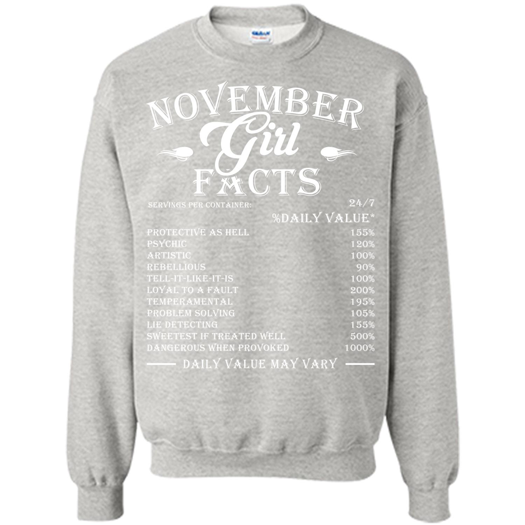 November Girl Facts T-shirt Ash