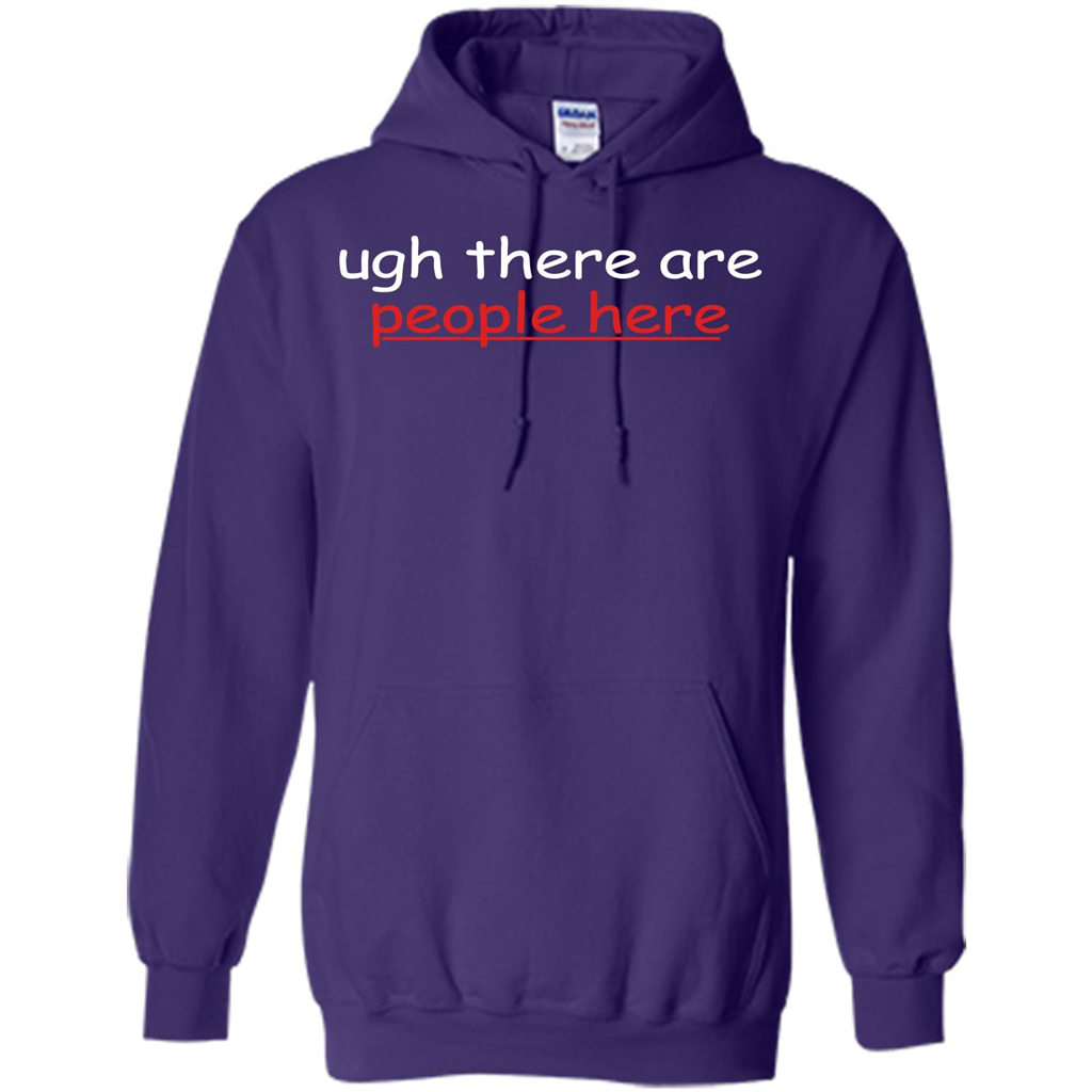 Ugh There Are People Here T-shirt Purple