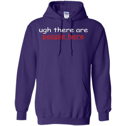 Ugh There Are People Here T-shirt Purple
